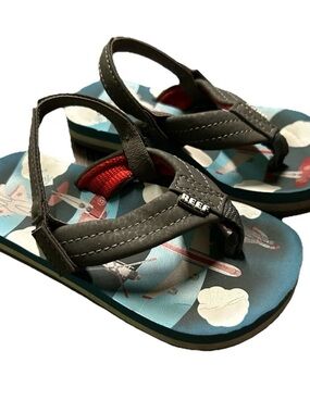 Toddler Boy Reef Summer Flip Flops Beach Warm Weather Size 5/6